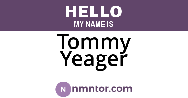 Tommy Yeager