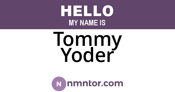 Tommy Yoder