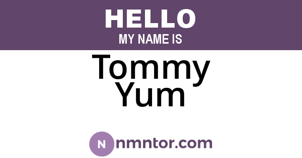 Tommy Yum