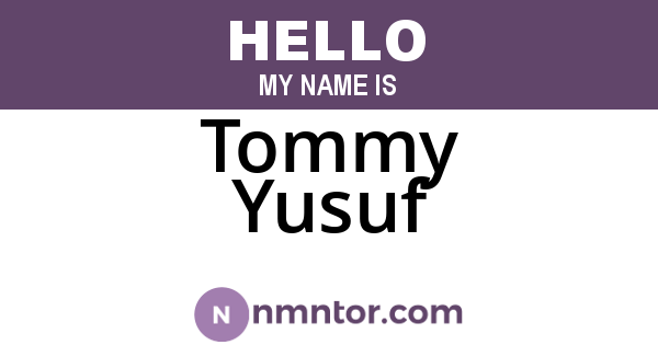 Tommy Yusuf