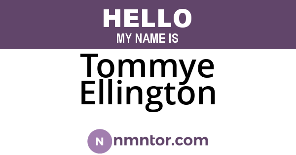 Tommye Ellington