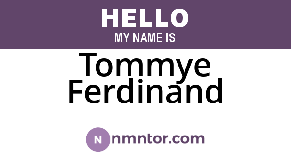 Tommye Ferdinand