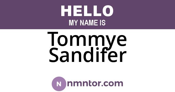 Tommye Sandifer