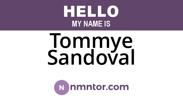 Tommye Sandoval