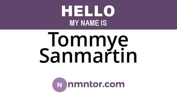Tommye Sanmartin