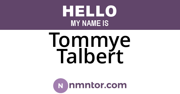 Tommye Talbert