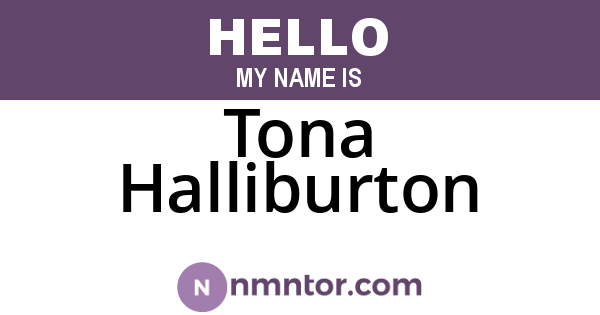 Tona Halliburton