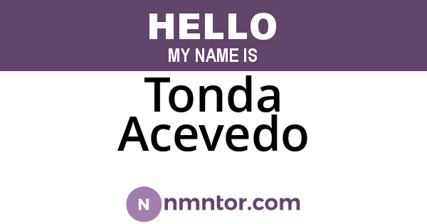 Tonda Acevedo