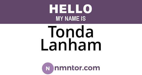 Tonda Lanham