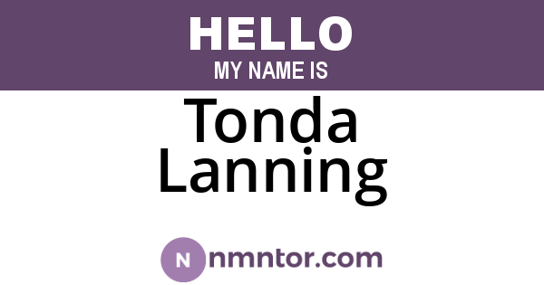Tonda Lanning