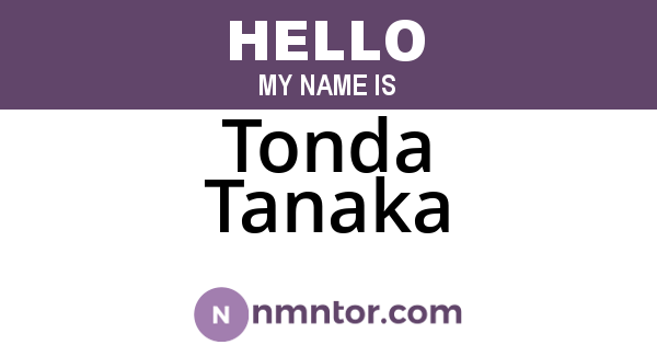 Tonda Tanaka