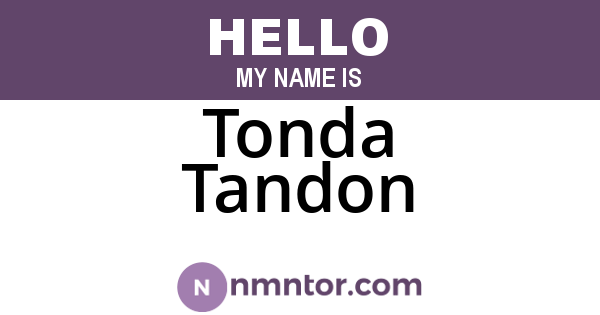 Tonda Tandon