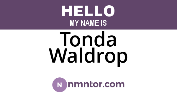 Tonda Waldrop