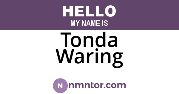 Tonda Waring