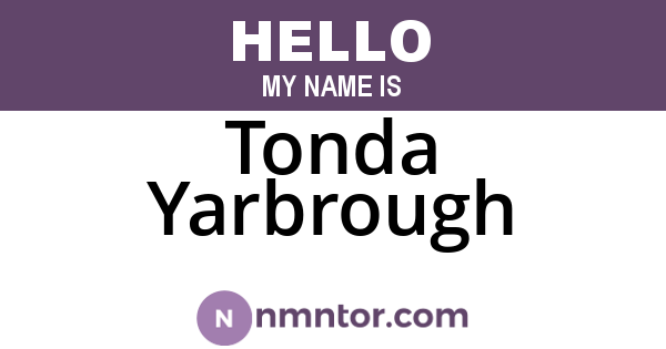 Tonda Yarbrough