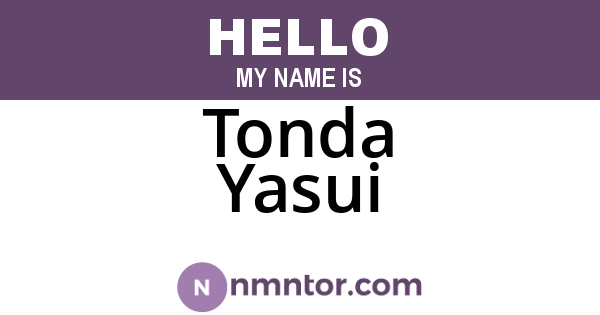 Tonda Yasui