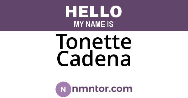 Tonette Cadena