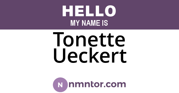 Tonette Ueckert