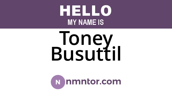 Toney Busuttil