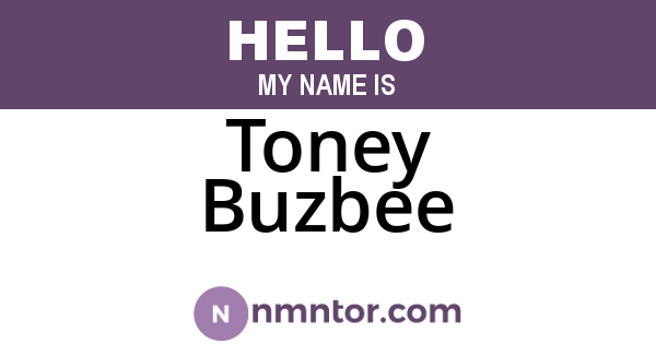 Toney Buzbee