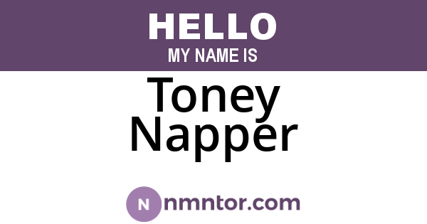 Toney Napper