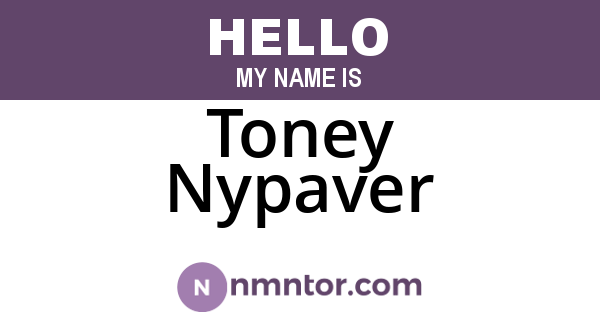 Toney Nypaver