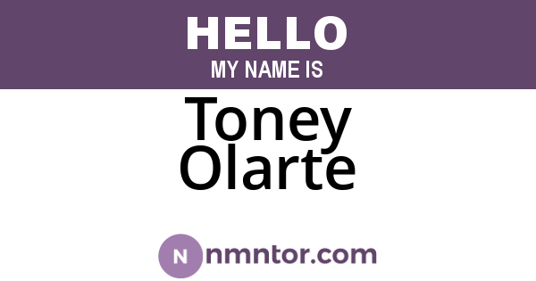 Toney Olarte