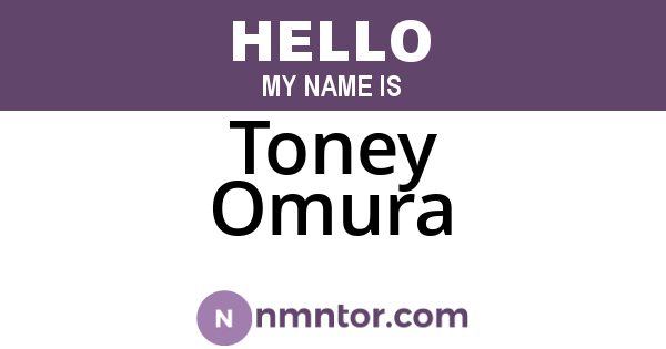 Toney Omura
