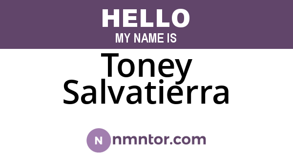 Toney Salvatierra