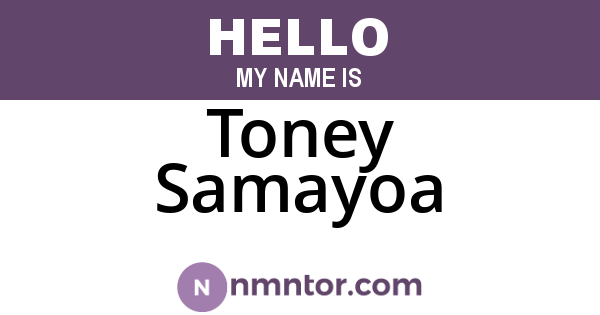 Toney Samayoa