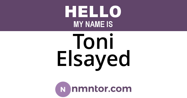 Toni Elsayed