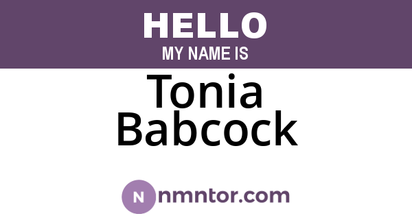 Tonia Babcock