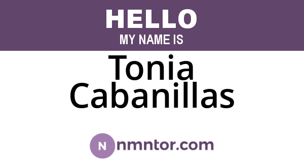 Tonia Cabanillas