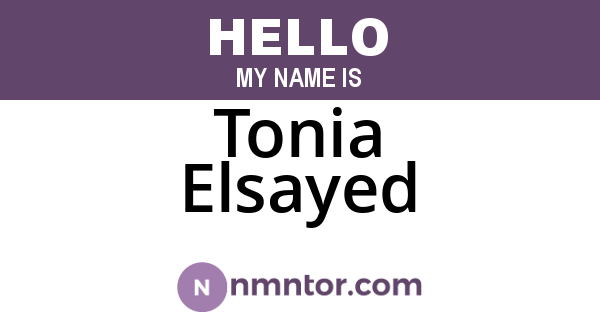 Tonia Elsayed