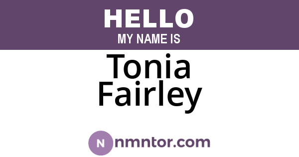 Tonia Fairley