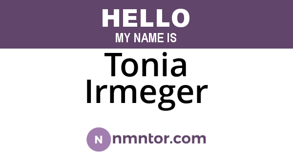 Tonia Irmeger