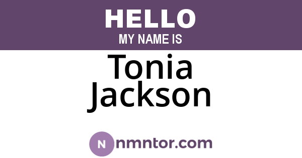 Tonia Jackson