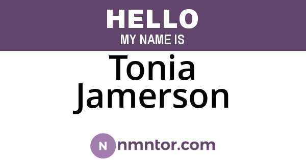 Tonia Jamerson