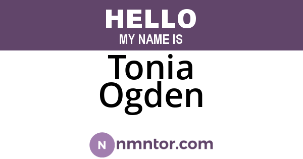 Tonia Ogden
