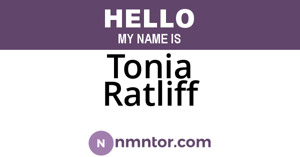Tonia Ratliff