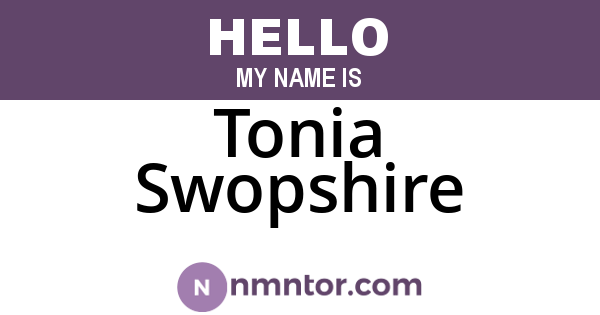 Tonia Swopshire