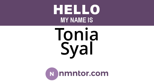 Tonia Syal