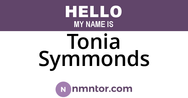 Tonia Symmonds
