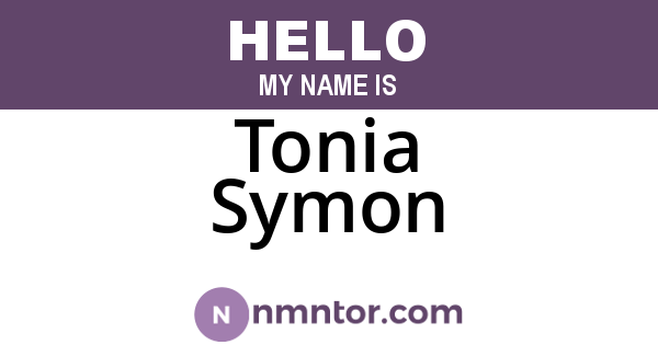 Tonia Symon