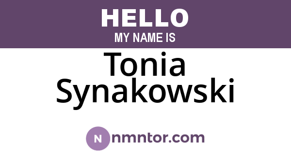 Tonia Synakowski
