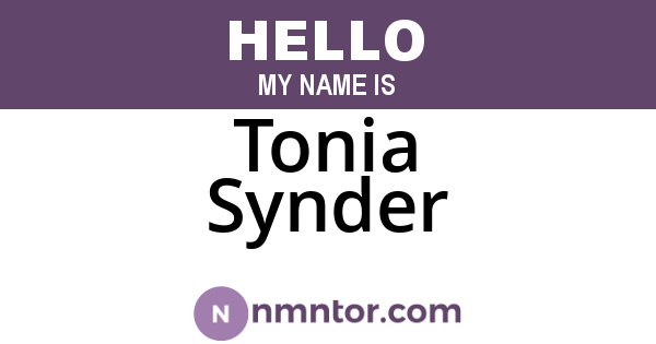 Tonia Synder