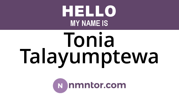 Tonia Talayumptewa