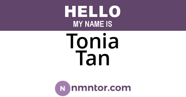 Tonia Tan