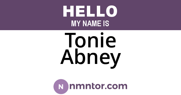 Tonie Abney
