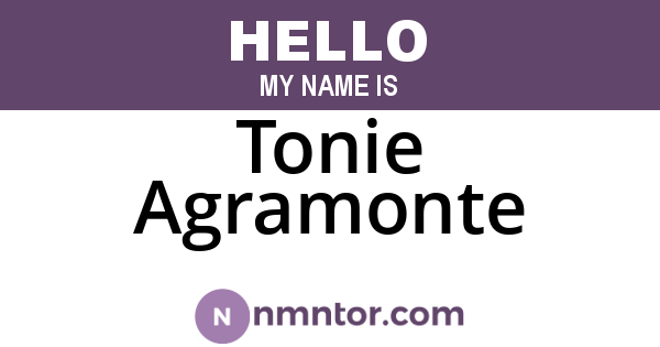 Tonie Agramonte